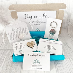 Hug in a Box, Letter Box Hug, Sending Hugs, Friendship Gift, Worry Gift, Support Gift, Small Hug Gift Hamper, Smile in a box, Sending Love