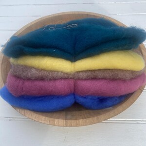 Set  D of 5 mini wool, Fluffy Wool, Posing blanket, Wool layer, Felt Basket Filler, Photography Prop, Feltfur,  RTS prop