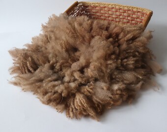 Curly Fur, Wool Photo Prop, Felt Mat, Felt layering Piece,  hand Felted Wool, Medium Size C  RTS ship from Poland