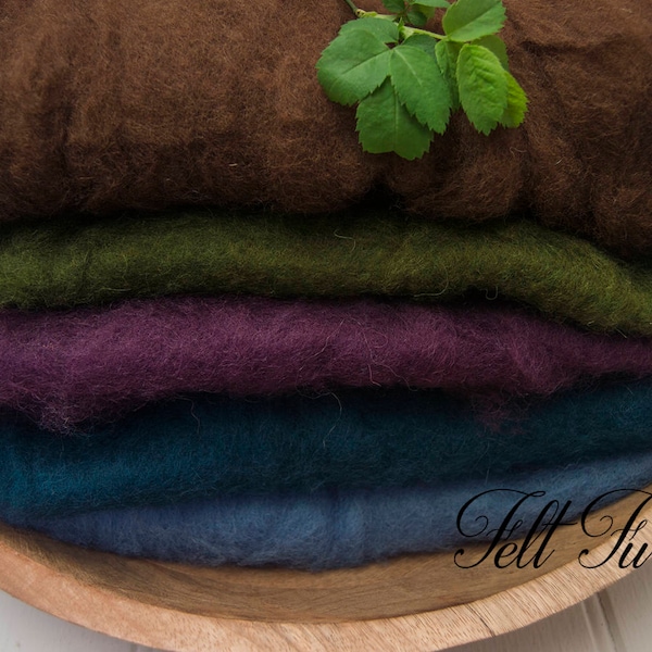 Set C of 5 mini wool, Fluffy Wool, Posing blanket, Wool layer, Felt Basket Filler, Photography Prop, Feltfur,  RTS prop