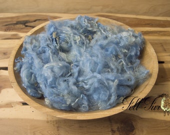 Light Blue Basket Filler Fluffy Curls Baby Felt Prop (4), Newborn Photo Prop. RTS