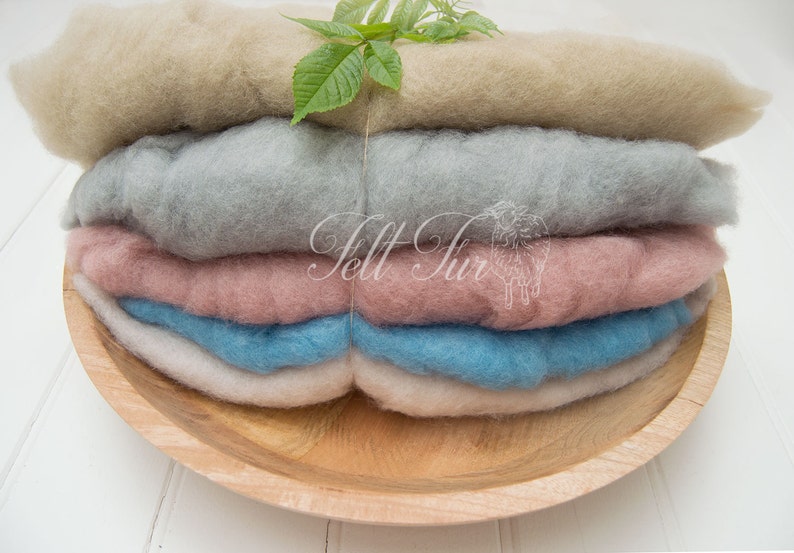 Set A of 5 Mini Wool Fluffy Wool Posing Blanket Wool Layer Etsy