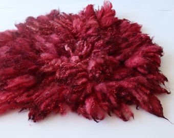 Curly Fur, Wool Photo Prop, Felt Mat, Felt layering Piece,  hand Felted Wool, Medium Size C  RTS ship from Poland