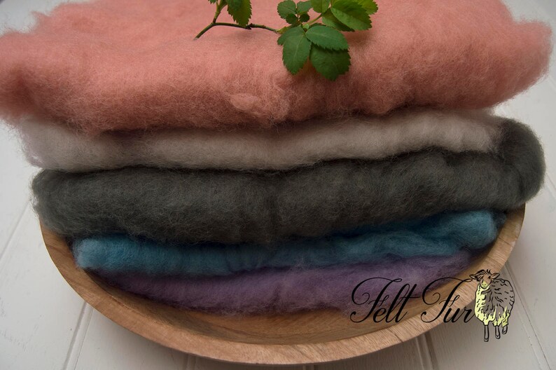 Set B of 5 Mini Wool Fluffy Wool Posing Blanket Wool Layer Etsy
