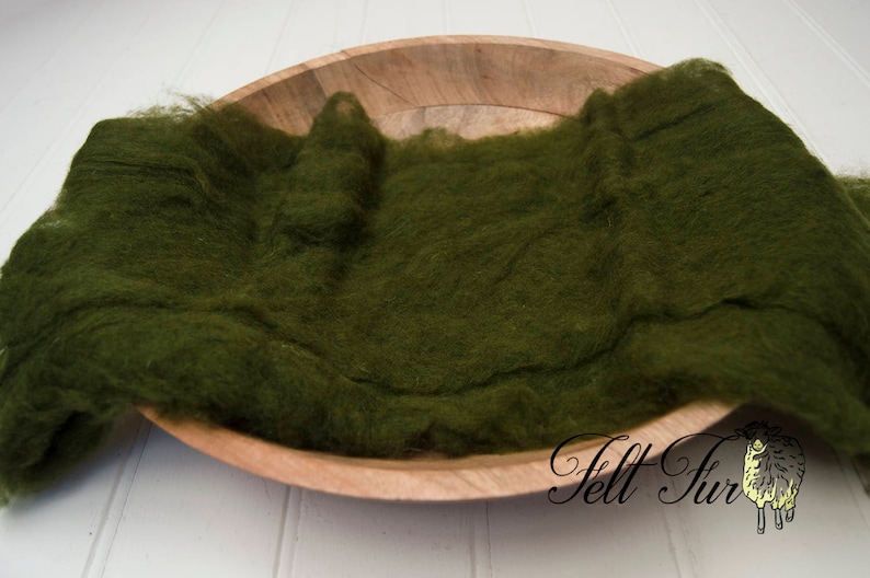 Set C of 5 mini wool, Fluffy Wool, Posing blanket, Wool layer, Felt Basket Filler, Photography Prop, Feltfur, RTS prop image 2