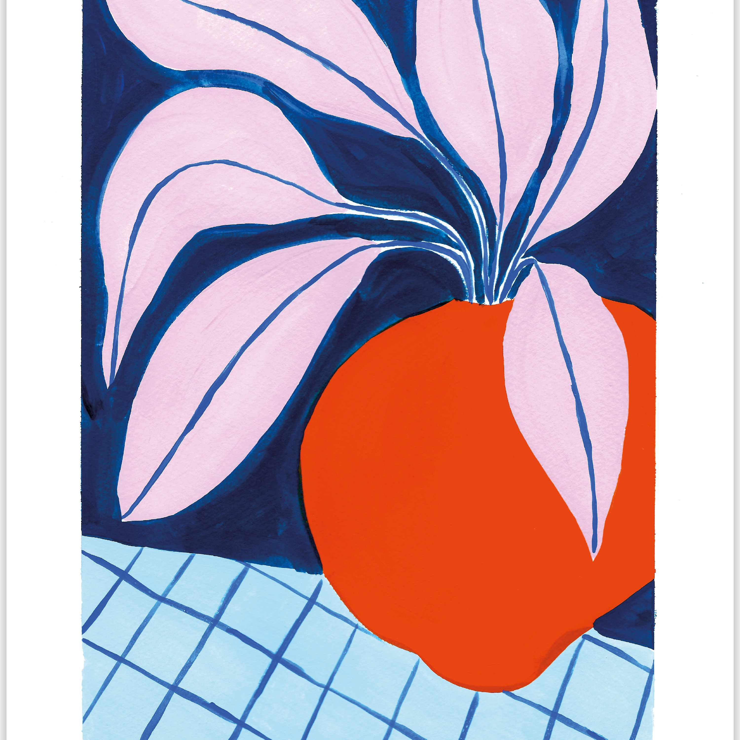 Abstract Plant Wall Art Print A5 A4 / Hand Painted Still Life Etsy