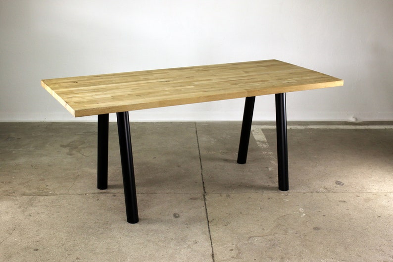 Tischbeine Tischgestell Tischkufen Tischfüße Stahl Metall Schwarz Industrial Loft Tisch Bild 5