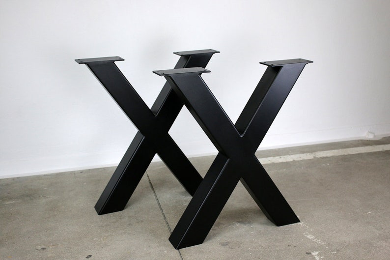 Pieds de table cadre de table chemins de table pieds de table acier métal noir table loft industriel image 1