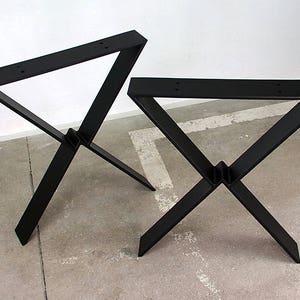 Table Legs Table Frame Table Skids Table Feet Steel Metal Black Industrial Loft Table X2