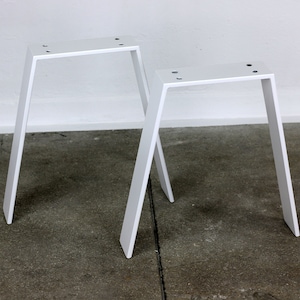 Bench legs bench runners table legs table frame table runners coffee table runners steel metal white industrial table bench seating bench coffee table runners Vm