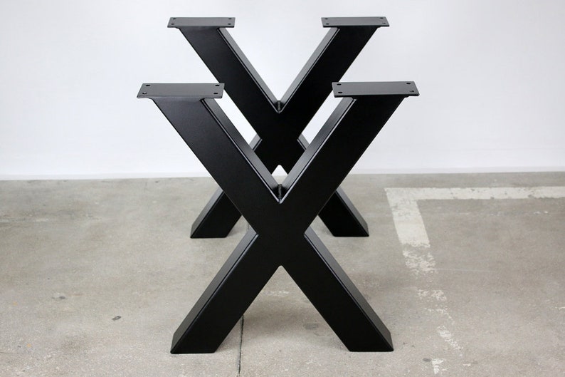 Pieds de table cadre de table chemins de table pieds de table acier métal noir table loft industriel image 4