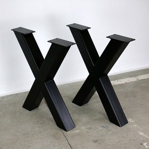 Pieds de table cadre de table chemins de table pieds de table acier métal noir table loft industriel image 7