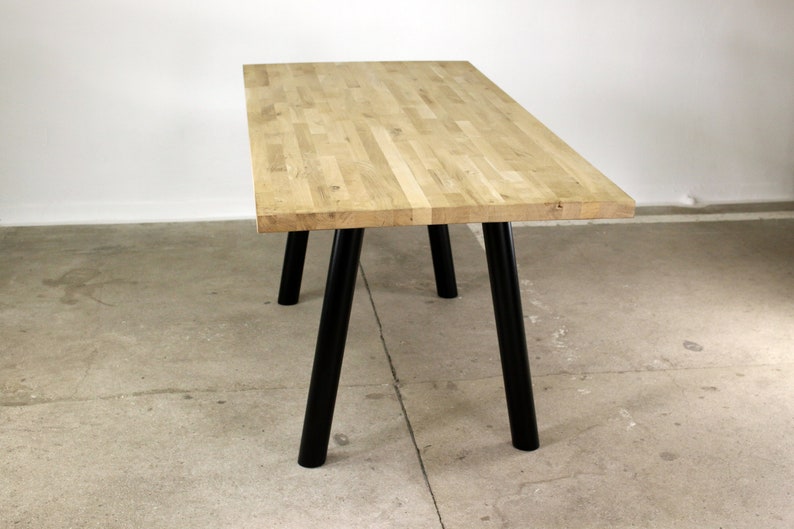 Tischbeine Tischgestell Tischkufen Tischfüße Stahl Metall Schwarz Industrial Loft Tisch Bild 3