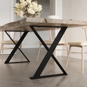 Table Legs Table Frame Table Skids Table Feet Steel Metal Black Industrial Loft Table Z