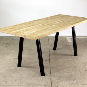 Tischbeine Tischgestell Tischkufen Tischfüße Stahl Metall Schwarz Industrial Loft Tisch Bild 1