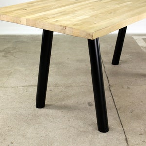 Tischbeine Tischgestell Tischkufen Tischfüße Stahl Metall Schwarz Industrial Loft Tisch Bild 4