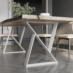 Table Legs Table Frame Table Skids Table Feet Steel Metal White Industrial Loft Table M