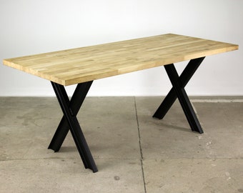 Tischbeine Tischgestell Tischkufen Tischfüße Stahl Metall Schwarz Industrial Loft Tisch