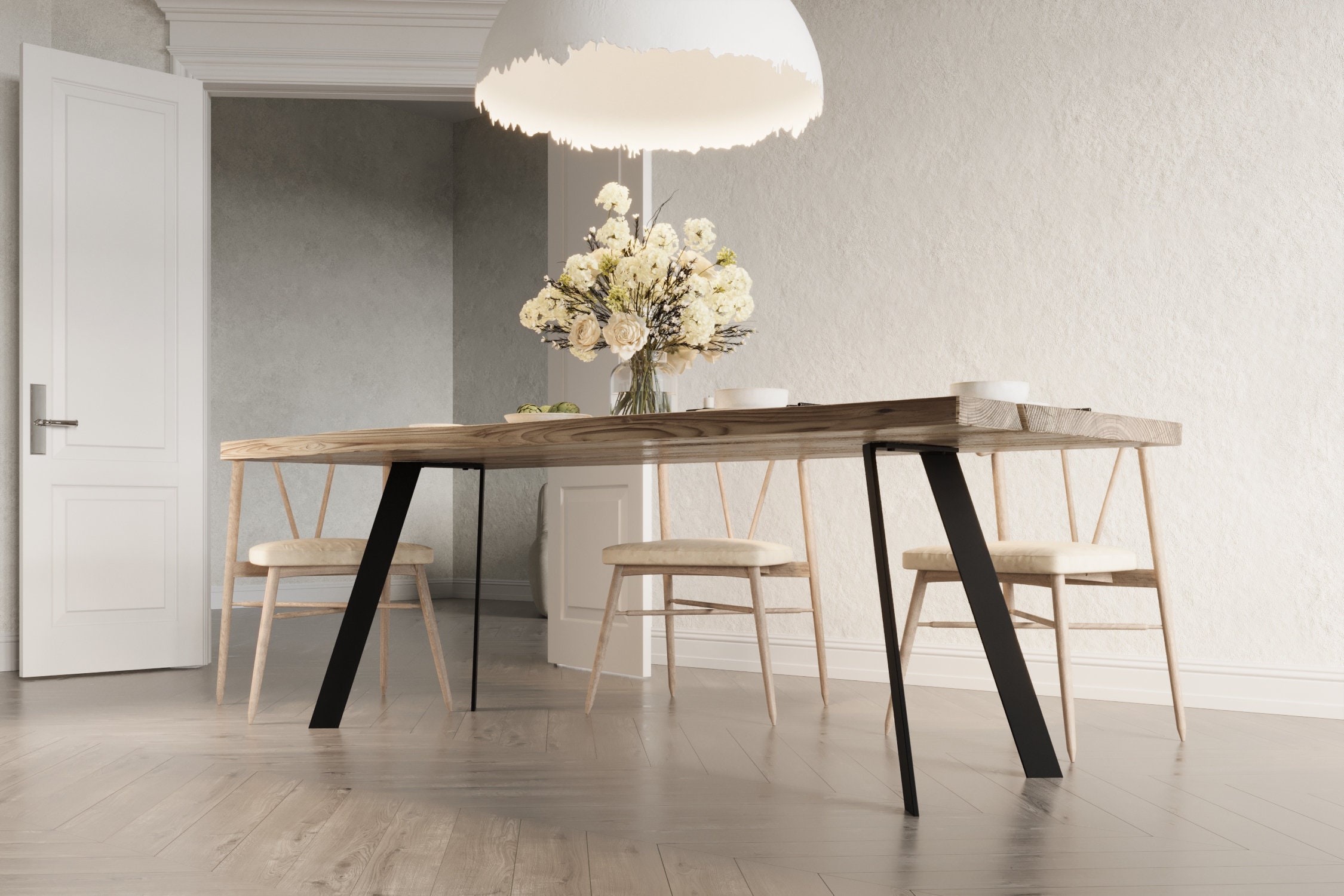 Table legs table frame table runners table feet steel V1 metal black industrial loft table