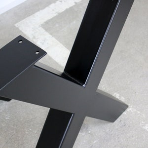 Pieds de table cadre de table chemins de table pieds de table acier métal noir table loft industriel image 3