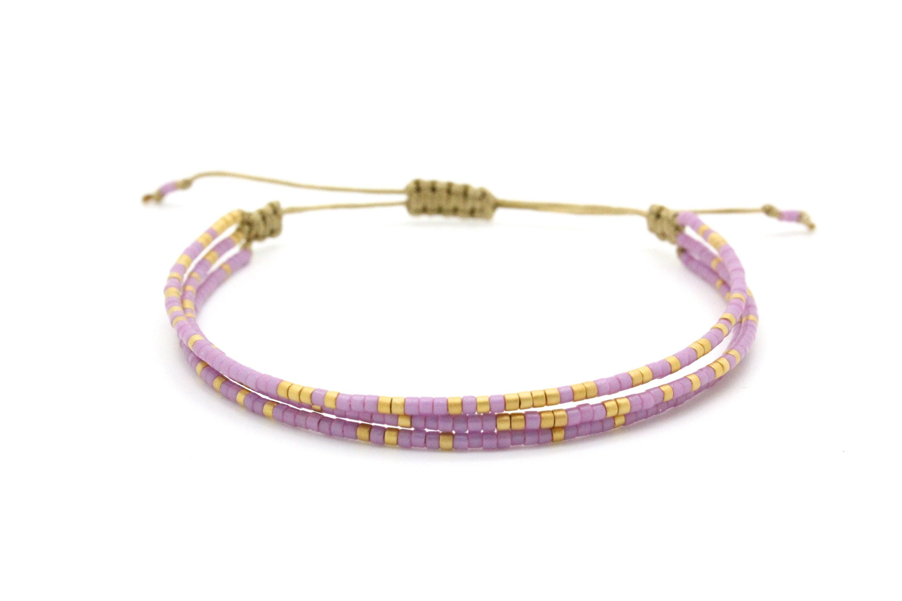 3 Strand Bracelet on Nylon Cord - Etsy