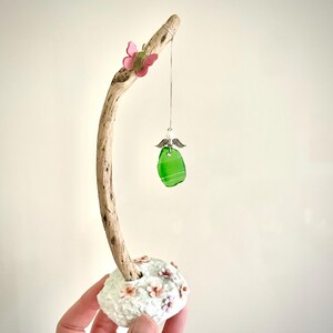 Driftwood and seaglass angel, angel art, angel hanging, guardian angel, seaglass art,  angel decoration, housewarming, memorial, home decor