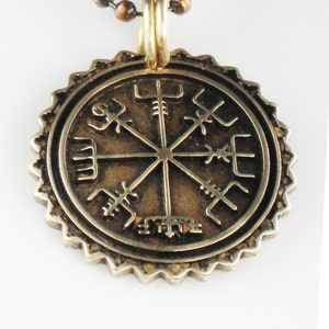 Nordic Viking Vegvisir Nautical Compass Celtic Necklace Viking Vegvisir Protection Compass Pendant Key Ring Gift Vegvisir Compass charm image 1