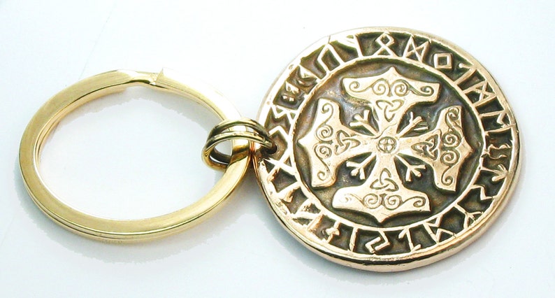 Nordic Viking Vegvisir Nautical Compass Celtic Necklace Viking Vegvisir Protection Compass Pendant Key Ring Gift Vegvisir Compass charm image 3