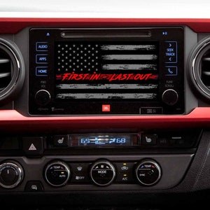 TACOMA Thin Red Line Startup Radio Screens (Multiple Colors)
