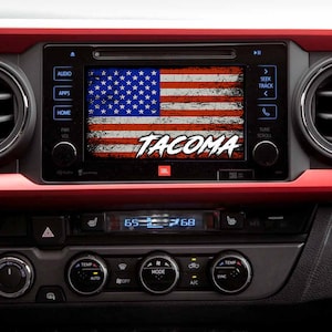 TACOMA U.S. Flag Startup Radio Screens (Multiple Styles)