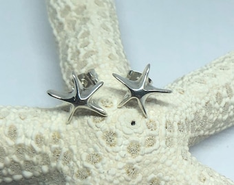 Handmade Fair Trade Sterling Silver Starfish Stud Earrings