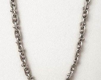 SeaBubbles Sterling Silver Statement Necklace – Heavy Bubble Chain Artisan Jewellery
