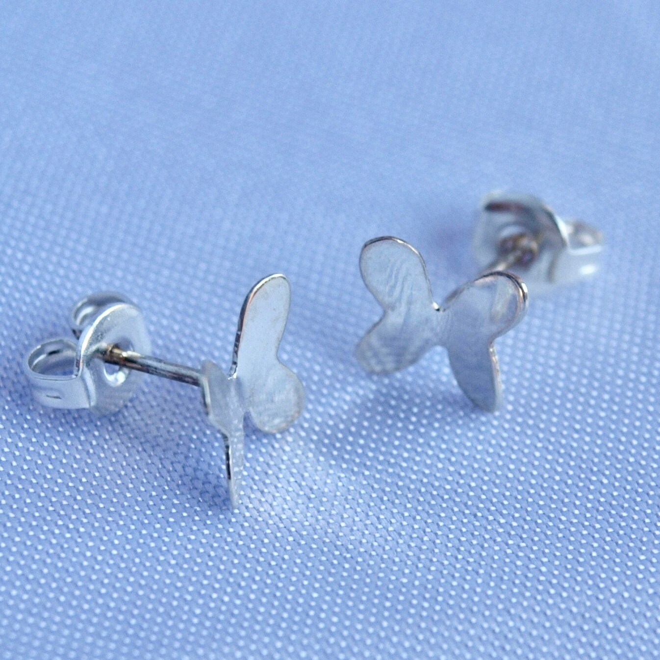 925 Silber Ohrhänger Schmetterling Mit Roter Emaille Rund | Materia Schmuck