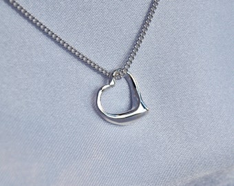 Handmade Sterling Silver Heart Pendant, Fair Trade Silver Chain