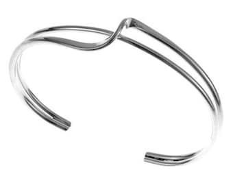 Handmade, Fair Trade Sterling Silver Pinch (pellizco) Mexican Bangle