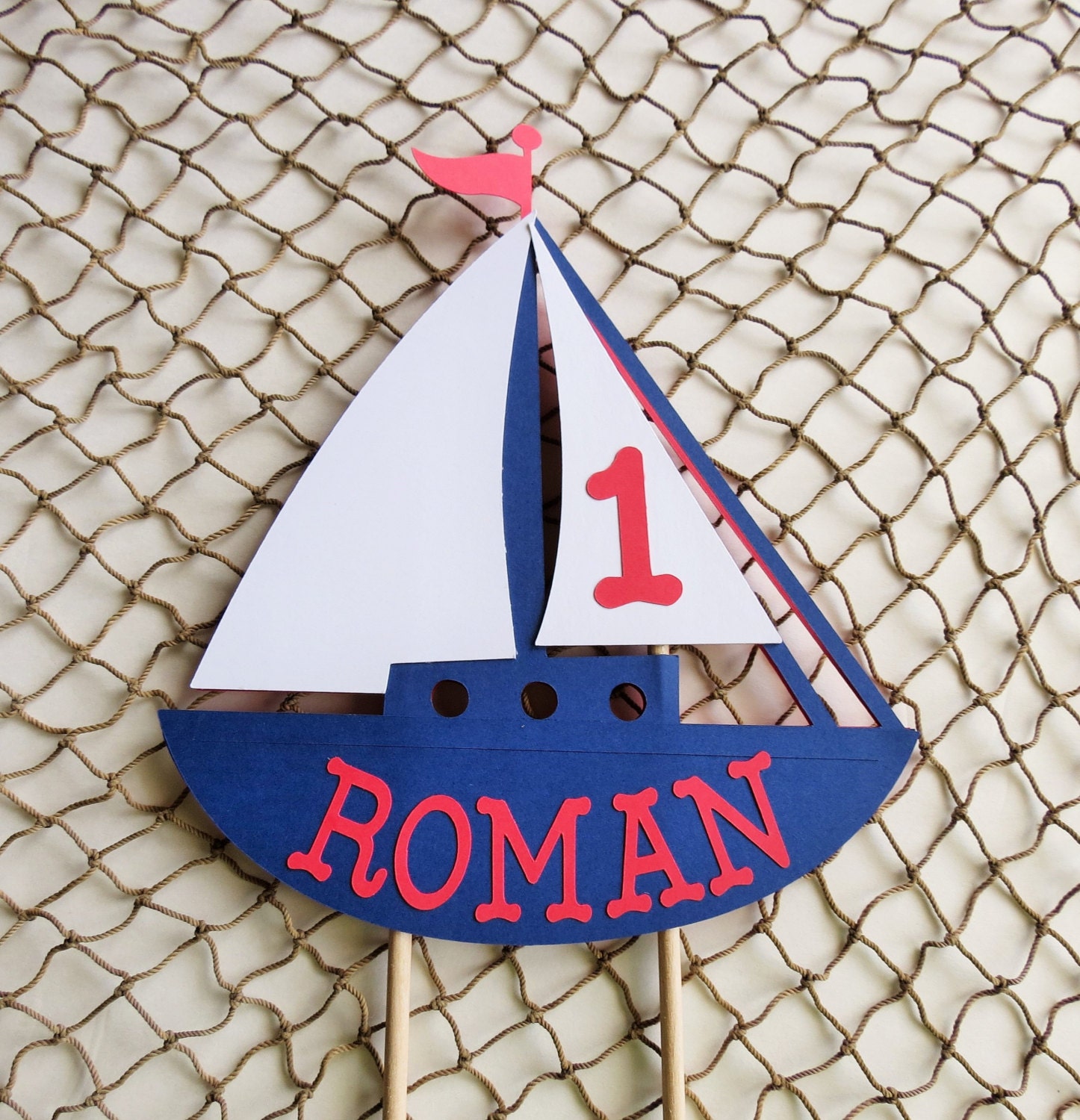 sailboat cake topper