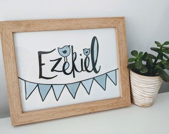 Personalised name frame