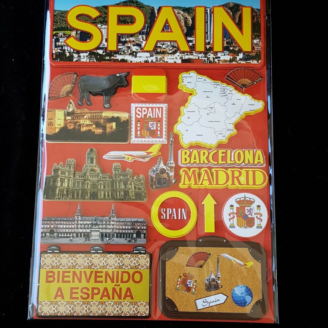 Reminisce JST-063 Jet Setters 3D Aufkleber Spanien – 19,1x11,4 Cm, Selbstklebend