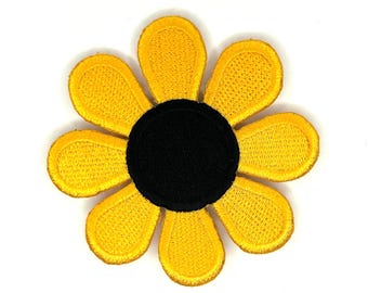 Sunflower Embroidered Iron-On Patch for Jackets, Bags and Accessories