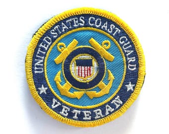US Coast Guard Veteran - Embroidered Velcro Back Patch for Jackets, Backpacks & Tactical Gear