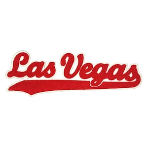 Las Vegas Letterman Patch - Varsity Style Chenille Iron-On Patch - Multiple Color Options