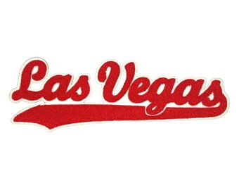 Las Vegas Letterman Patch - Varsity Style Chenille Iron-On Patch - Multiple Color Options