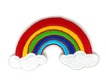 Rainbow Arc Embroidered Iron-On Patch for Hats, Bags and Accessories