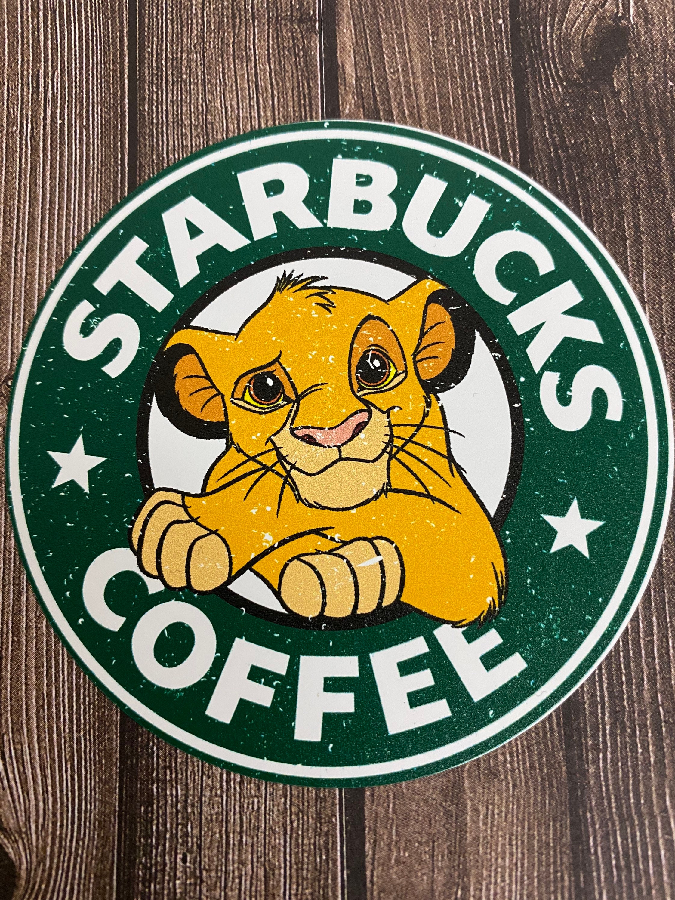 Simba Lion King Starbucks Decal Etsy