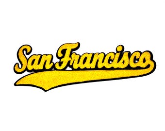 San Francisco Letterman Patch - Varsity Style Chenille Iron-On Patch - Multiple Color Options