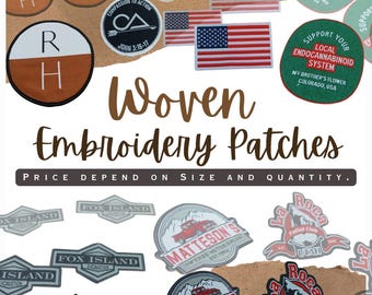 Bulk Custom Patches - Woven Patches - Sew On Patches - Iron On Patches - Hook and Loop Patches - Velcro Brand Backed Patches - A USA Company