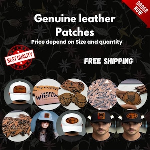 Bulk Custom Logo Leather Patches, Laser Engraved Leather Patches, Custom Leather Patches, Company Logo Patch, Custom Patch, Heat Transfer