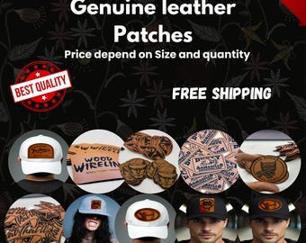 Bulk Custom Logo Leather Patches, Laser Engraved Leather Patches, Custom Leather Patches, Company Logo Patch, Custom Patch, Heat Transfer
