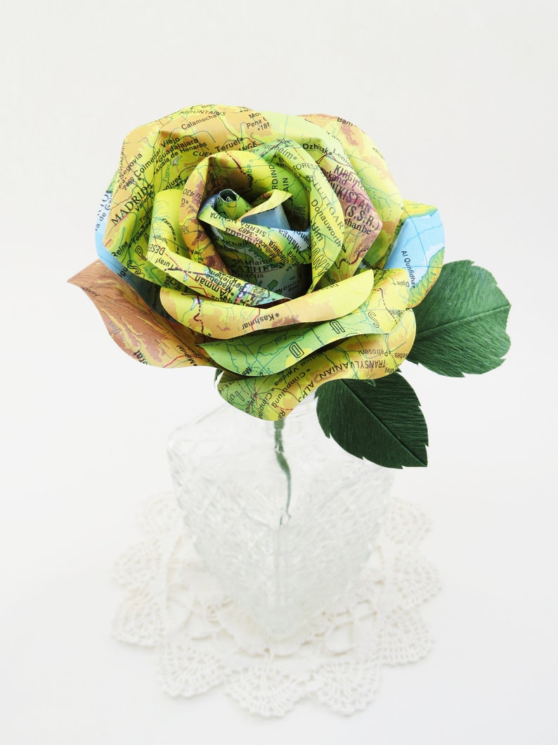 1st Anniversary Gift For Wife Paper Flower For First Etsy 1st Anniversary Gift For Wife Paper Flower For First Etsy
