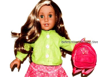 Scotty Dog 2pc Skirt Set Fits 18 inch American Girl Dolls